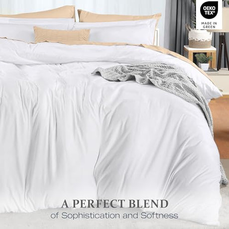 Utopia Bedding Duvet Cover Full Size - 3 Piece with Zipper Closure - 1 Comforter Cover 80X90 Inches & 2 Pillow Shams 20X26 Inches (White) Comforter Not Included Utopia Bedding