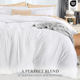 Utopia Bedding Duvet Cover Queen Size - 3 Piece with Zipper Closure - 1 Comforter Cover 90X90 Inches & 2 Pillow Shams 20X26 Inches (White) Comforter Not Included Utopia Bedding