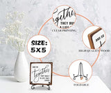 Home Desk Decor Sign, Rustic Wooden Sign With Stand, And So Together They Built A Life They Loved Sign For Farmhouse Home Living Room Bedroom Shelf Table, Coffee Lover Gifts For Family Friend Zmyollo