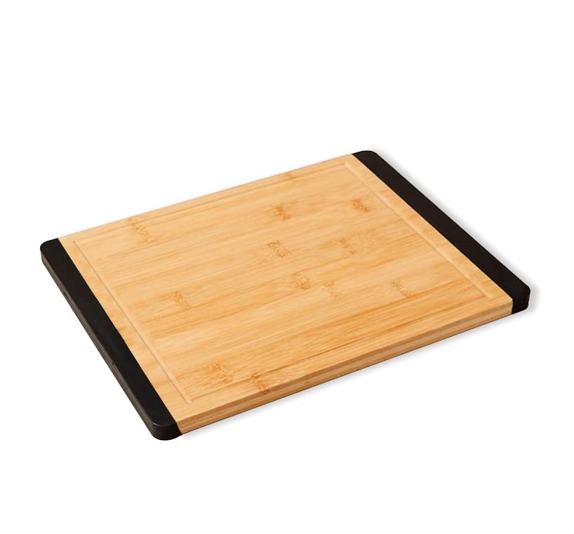 Realm 11" x 15" Bamboo Stronghold Cutting Board | Non-Slip with Juice Groove | Organic Sustainable Premium Bamboo Wood Realm