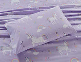 Linen Plus Sheet Set Kids/Teens Unicorn Bird Star Flower Cloud Lilac Purple Pink Yellow White New # Lilac Unicorn (Twin) Linen Plus