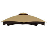 ABCCANOPY Gazebo Replacement Canopy Top for Lowe's Allen Roth #GF-12S004B-1, Beige ABCCANOPY