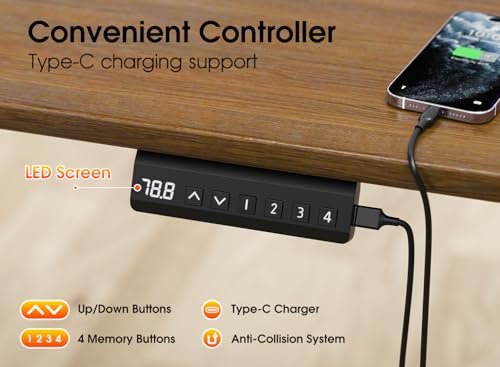 Xyndyx 330 lbs Capacity Dual Motor Electric Standing Desk Frame, Height Adjustable Sit Stand up Desk Legs Base Workstation, Anti-Collision Function, 2 Hooks, Black Frame Only Xyndyx