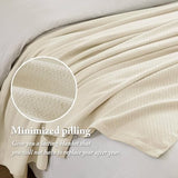 Madison Park Liquid Cotton Luxury Blanket Premium Soft Cozy 100% Ring Spun Cotton For Bed , Couch or Sofa, King, Ivory Madison Park