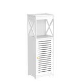 YIGANG Waterproof Bathroom Cabinets,White Bathroom Storage Shelf Organizer Cupboard with Daily use Layer and 1 Cupboard Door (XX) YIGANG