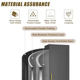 risuoge Metal Locker Cabinet, 19.7’’W Narrow Lockable Single Bathroom Storage Cabinet, File Cabinet with Lock and Adjustable Shelves for Living Room, Home Office, Kitchen, Black risuoge