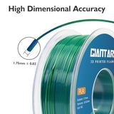 GIANTARM Dual Color PLA Filament, Silk PLA Filament 1.75mm +/-0.02mm,1KG Spool(2.2lbs) Vacuum Packaging, 3D Printing Filaments Fit Most FDM Printer GIANTARM