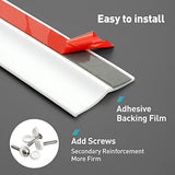 FCSOTSPS Garage Door Seal Top and Sides, 36Feet Universal White Garage Door Weather Stripping Replacement, Adhesive Backed Rubber Garage Door Trim Seal Strip FCSOTSPS