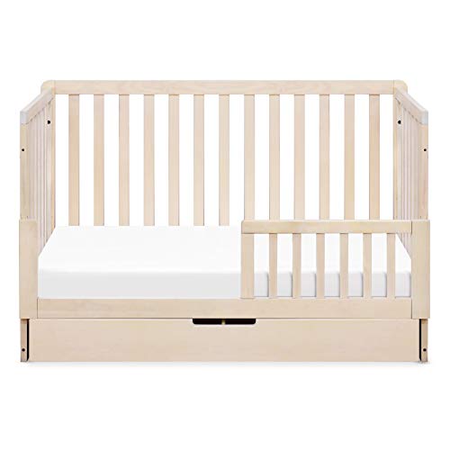 Carter's by DaVinci Colby 4-in-1 Convertible Crib with Trundle Drawer in Washed Natural, Greenguard Gold Certified, Undercrib Storage