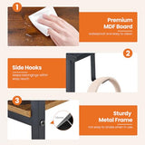 Sweetcrispy 40 Inch Computer Desk with Drawers for Home Office, Writing Desk with X-Shaped Reinforcement, Wood Table with Adjustable Position Drawers, Modern Study Work Table with Side Hook, Rust Sweetcrispy