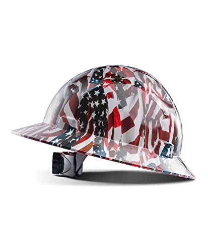 LANON Full Brim Hard Hat, OSHA Construction Work Approved, Premium Charcoal Gray Design, FRP Safety Helmet with 4 Point Adjustable Ratchet Suspension, Class C LANON Protection
