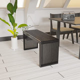 APRTAT Bamboo Dining Bench, 35 inch Farmhouse Decor Indoor Kitchen Table Bench, Entryway Shoe Rack Bench, Outdoor Bench, Solid Bamboo Benches for Living Room, Hallway, Bedroom, Bathroom APRTAT