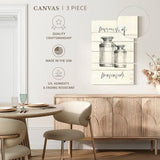 Elephant Stock - Life At Home I Shiplap Wall Art - Vertical Multi Panel Canvas - 3 Piece Living Room Wall Decor - Drawing Happiness Quotes Multi Piece Wall Art - Beige And Black Decor by Avery Tillmon - 28" x 45" ElephantStock