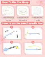 FIVEIZERO DIY Punch Needle Kit for Beginners,Mountain View Punch Embroidery Kit with Patterns,Yarn Punch Needle Art Craft Kit for Adults,Punch Needling Starter Set for DIY Gift and Home Decor