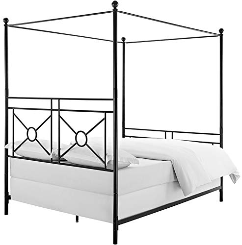 Crosley Furniture Montgomery Canopy Bed Set, Black, Queen Crosley Furniture