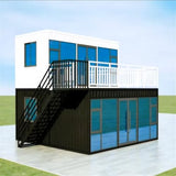 20/40ft Luxury Expandable Container Restaurant - Modern Foldable Mobile Cafe with Panoramic Windows - Prefab Modular Pop-Up Bar for Malls & Events - Turn-Key Steel Commercial Kiosk