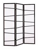 Roundhill Furniture 3-Panel Screen Room Divider, Black Roundhill Furniture