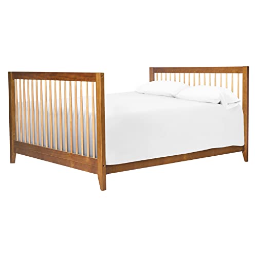 Babyletto Sprout 4-in-1 Convertible Crib with Toddler Bed Conversion Kit in Chestnut and Natural, Greenguard Gold Certified