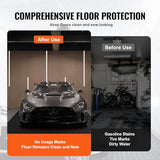 VEVOR Diamond-Plate Rubber Flooring Roll, 3 mm x 4 ft x 8 ft Garage Floor Mat, SBR Rubber Garage Flooring Roll, Easy to Clean, Diamond Plate Rubber Mat for Under Cars, Garage Industry Gym, Black VEVOR