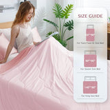 BEAUTEX Cooling Comforter Queen Size - Double Sided Cool Blanket for Hot Sleepers and Night Sweats, Q-Max>0.45, Breathable Lightweight Silky Summer Ice Blankets for All Season (Pink, 90" x 90") BEAUTEX