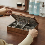 GeRRiT Handmade Box Solid wood jewelry box handmade can store earrings bracelets necklaces organization box accessories storage box suitable for her jewelry box GeRRiT