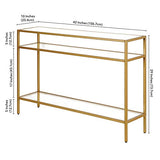 Siviline 42'' Wide Rectangular Console Table in Brass Henn&Hart
