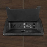 Romig Legacy 6 ft Racetrack Conference Table with Charging Port- Neo Walnut Romig