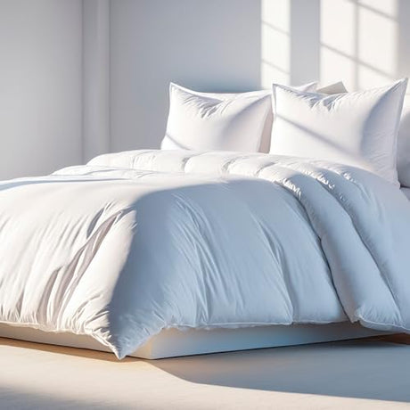 White Classic White Duvet Cover King Size, Microfiber Duvet Cover with Zipper, Set of 1 Down Comforter Cover with 2 Pillow Shams, Luxury Comforter Cover King Size | Comforter Not Included White Classic