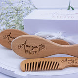 Personalized Baby Gift | Baby Brush | Personalized Baby Brush | 3pcs Set | Personalized Wooden Baby Brush | Personalized Baby Gift Girls | Newborn Baby Essentials Forever Personalized