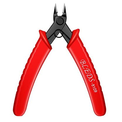 Flush Cutter, Wire Cutters, BS-8109 Soft Wire Cutter Pliers Precision Micro Cutter Anti-Slip Flush Cutter for Electronics Aluminum Jewelry 3D Printing Copper Wire Cables Floral - WoodArtSupply