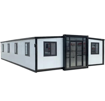 HUGHEARTS Portable Prefabricated Tiny Home 30x20ft, Mobile Expandable Plastic Prefab House for Hotel, Booth, Office, Guard House, Shop, Villa, Warehouse, Workshop (with Restroom) - WoodArtSupply