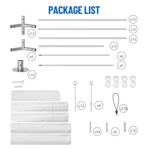 20'X32' Party Tent with Removable Sidewall Windows, Outdoor Heavy Duty Wedding Gazebo, Event Shelter Wedding Canopy Tent for Parties Carport BBQ, White & Straight Edge CuisinSmart