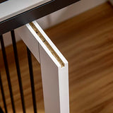 PawHut Dog Crate Furniture with Divider, Dog Crate End Table for Small to Large Dogs, Large Indoor Dog Kennel with Double Doors, 47" W x 23.5" D x 35" H, White PawHut