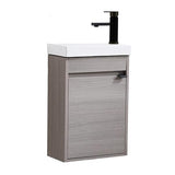 Wenore Home 16 Inch Bathroom Vanity with Sink Combo,Wall Mounted Cabinet Set for Small Space,Floating Bathroom Vanity with Sink,Small Bathroom Vanity with Forest Oak Wenore Home