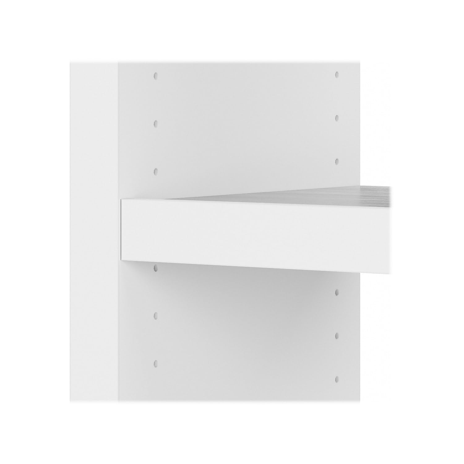 Office by kathy ireland Echo 4-Shelf 56-inch H Bookcase Desk, Pure White/Modern Gray (KI60507-03) - WoodArtSupply