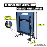 JOOLA Inside 15 - Professional MDF Indoor Table Tennis Table with Quick Clamp Ping Pong Net and Post Set - 10 Minute Easy Assembly - Ping Pong Table with Single Player Playback Mode JOOLA