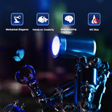 Mostarle Terminator M 3D Metal Puzzle, Arcynix DIY Mechanical Robot Model Kit, Sci-Fi Design LED Light Feature Unique Gift for Adults & Teenager (Blue)