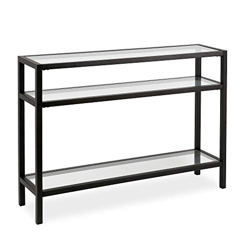 Henn&Hart 42" Wide Rectangular Console Table in Blackened Bronze, Entryway Table, Accent Table for Living Room, Hallway Henn&Hart