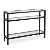 Henn&Hart 42" Wide Rectangular Console Table in Blackened Bronze, Entryway Table, Accent Table for Living Room, Hallway Henn&Hart