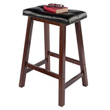Winsome Mona Stool, 24", Antique Walnut Winsome