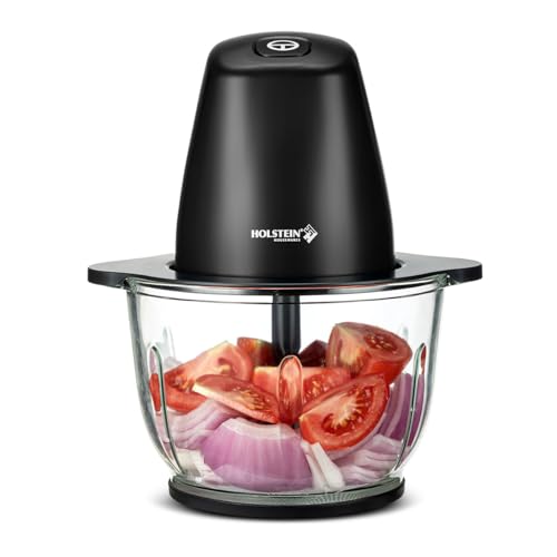 Holstein Housewares Electric Food Chopper – 1.9 QT, 8 Cup, Black, High-Powered Mini Food Processor for Chopping, Dicing & Blending, Compact & Easy to Use for Quick Meal Prep 250W Holstein Housewares