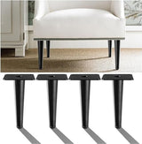 Furniture Legs Set of 4 Black Furniture Legs Straight Tapered Metal Sofa Legs, Replacement Heavy Duty Support Feet, for Sofa Couch Table Chair Cabinet Armchair TV Stand (70cm/27.56 (Black 72cm/28.35i WoodArtSupply