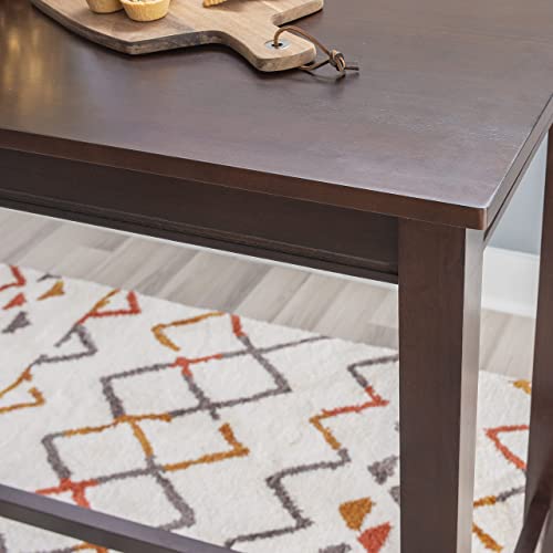 Linon Espresso 42 inch Bar Height Pub Claridge Table Linon