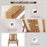 THINK 30 Lounge Chair Outdoor, Acacia Wood Oversized Chaise Lounge Chair with 5 Positions, Patio Lounge Chair with Thick Cushions, Weather-Resistant for Pool, Deck, Poolside,Light Teak THINK 30