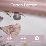 Madison Park Cotton Blend Duvet Set Beautiful Floral Design, All Season, Breathable Comforter Cover Bedding Set, Matching Shams, King/Cal King(104"x92"), Blush 3 Piece Madison Park