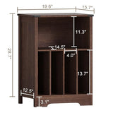 ChooChoo Record Player Stand, Vinyl Record Storage Cabinet, Turntable Stand Holds up to 160 Albums, Record Player Table Display Shelf for Living Room, Bedroom, Office, Walnut ChooChoo
