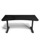 Arozzi Arena Ultrawide Curved Gaming and Office Desk with Full Surface Water Resistant Desk Mat with 3 Custom Monitor Mount Cut Outs and Under The Desk Cable Management Netting - Gunmetal Arozzi