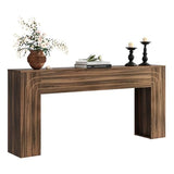 knoworld 70.9-Inch Long Entryway Console Table, Farmhouse Sofa Table for Entrance and Hallway, Wood Narrow Table with Handcrafted Line Detailing for Living Room and Behind Couch knoworld