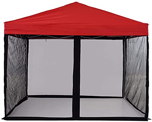 Mosquito Net for Outdoor Patio and Garden, Screen House for Camping and Deck, Gazebo Screenroom, Zippered Mesh Sidewalls for 10x 10' Gazebo (Black) - WoodArtSupply