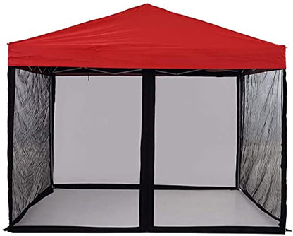 Mosquito Net for Outdoor Patio and Garden, Screen House for Camping and Deck, Gazebo Screenroom, Zippered Mesh Sidewalls for 10x 10' Gazebo (Black) - WoodArtSupply